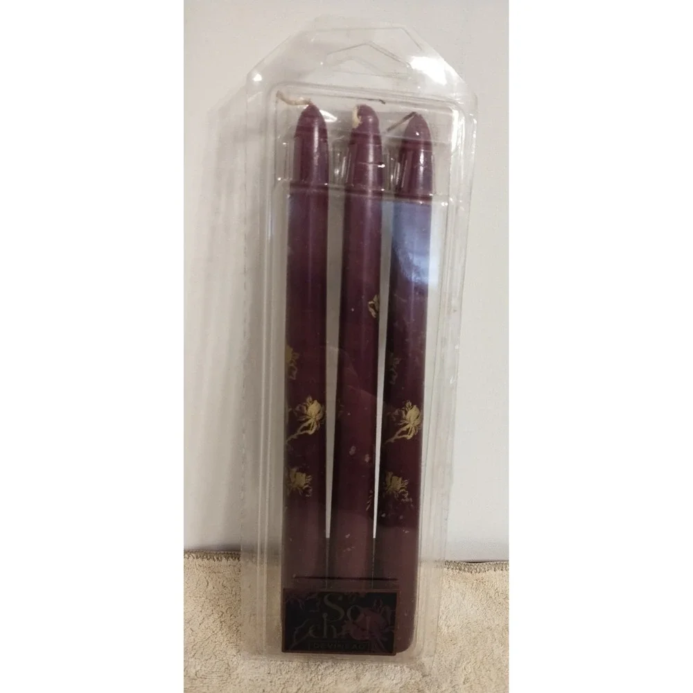 Set of 3 Purple w/Gold 10